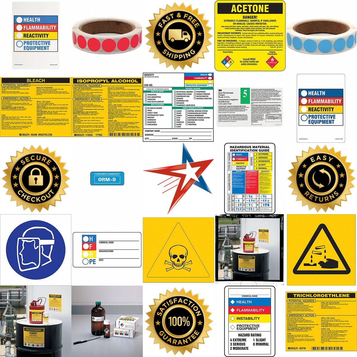 A selection of Right to Understand Labels products on GoVets