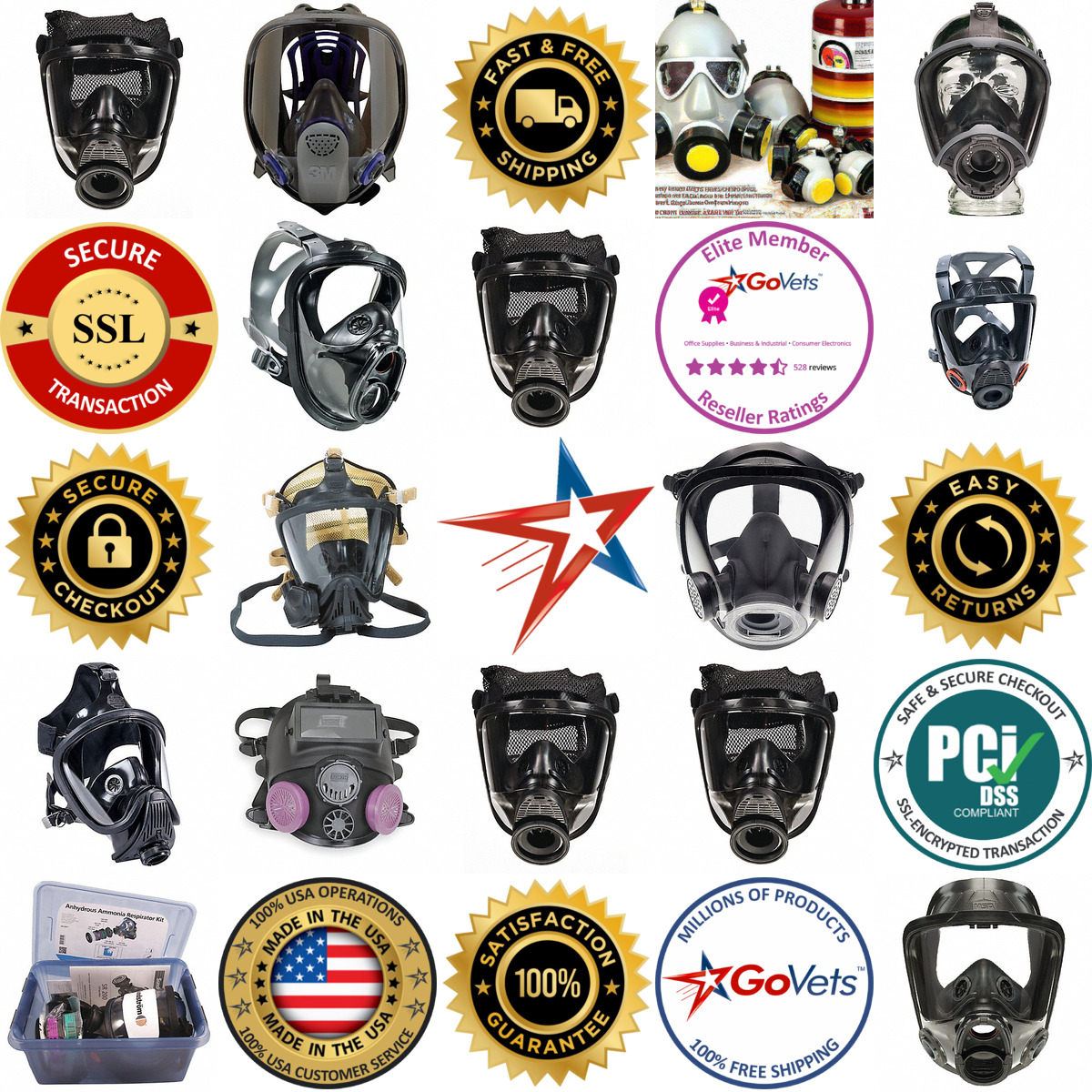 A selection of Full Face Respirators and Kits products on GoVets