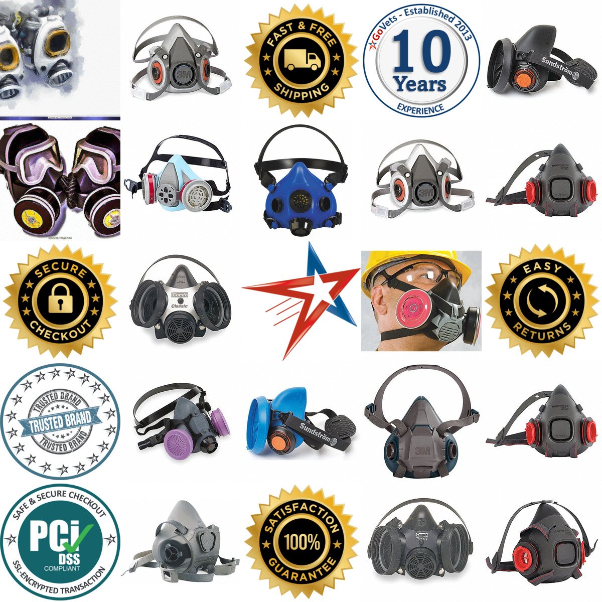 A selection of Half Mask Respirators products on GoVets