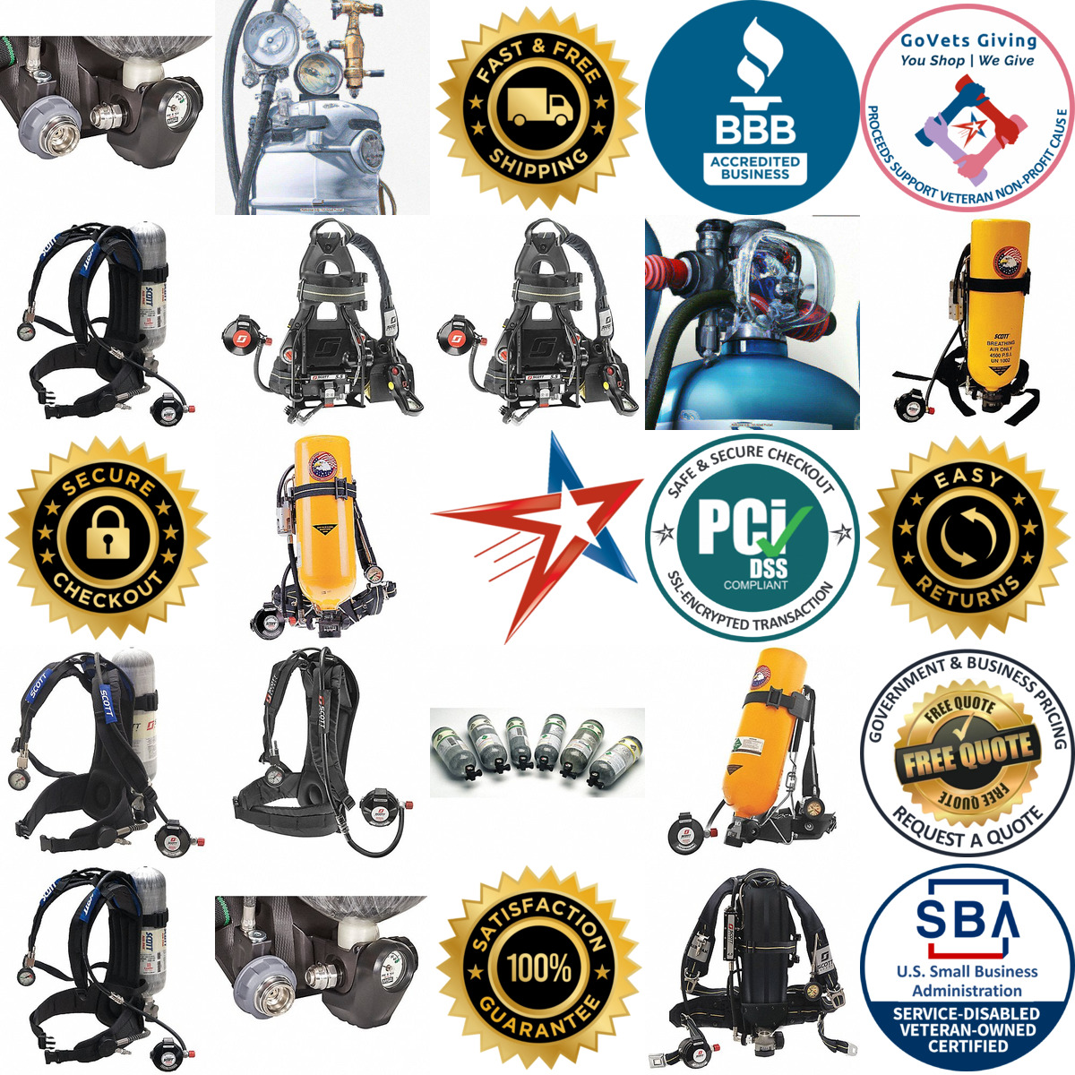 A selection of Industrial Self Contained Breathing Apparatus products on GoVets