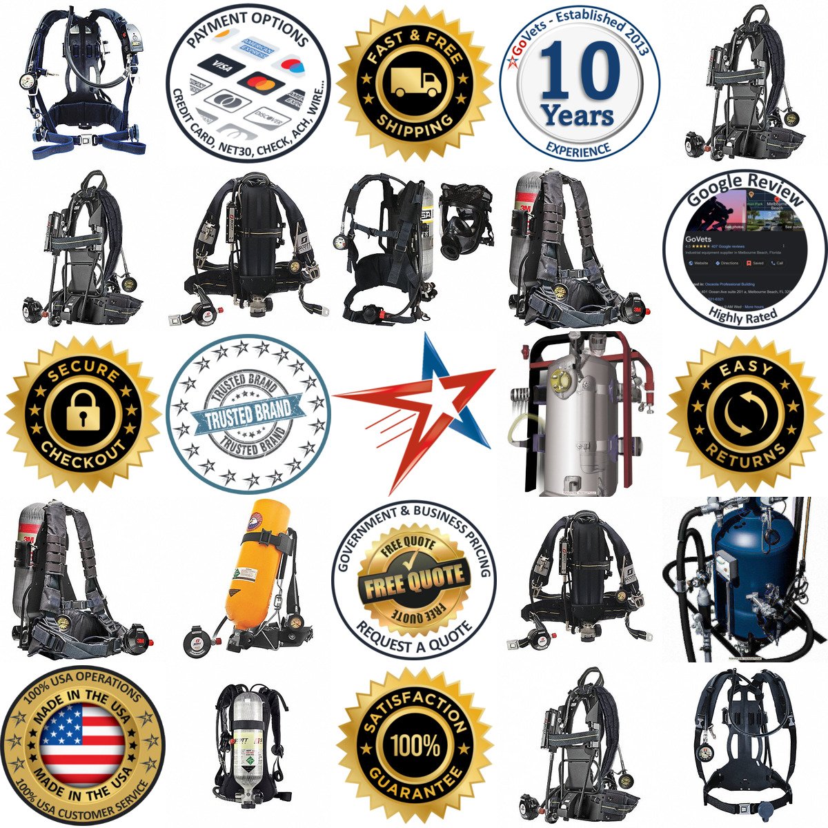 A selection of Self Contained Breathing Apparatus Backframe Assem products on GoVets