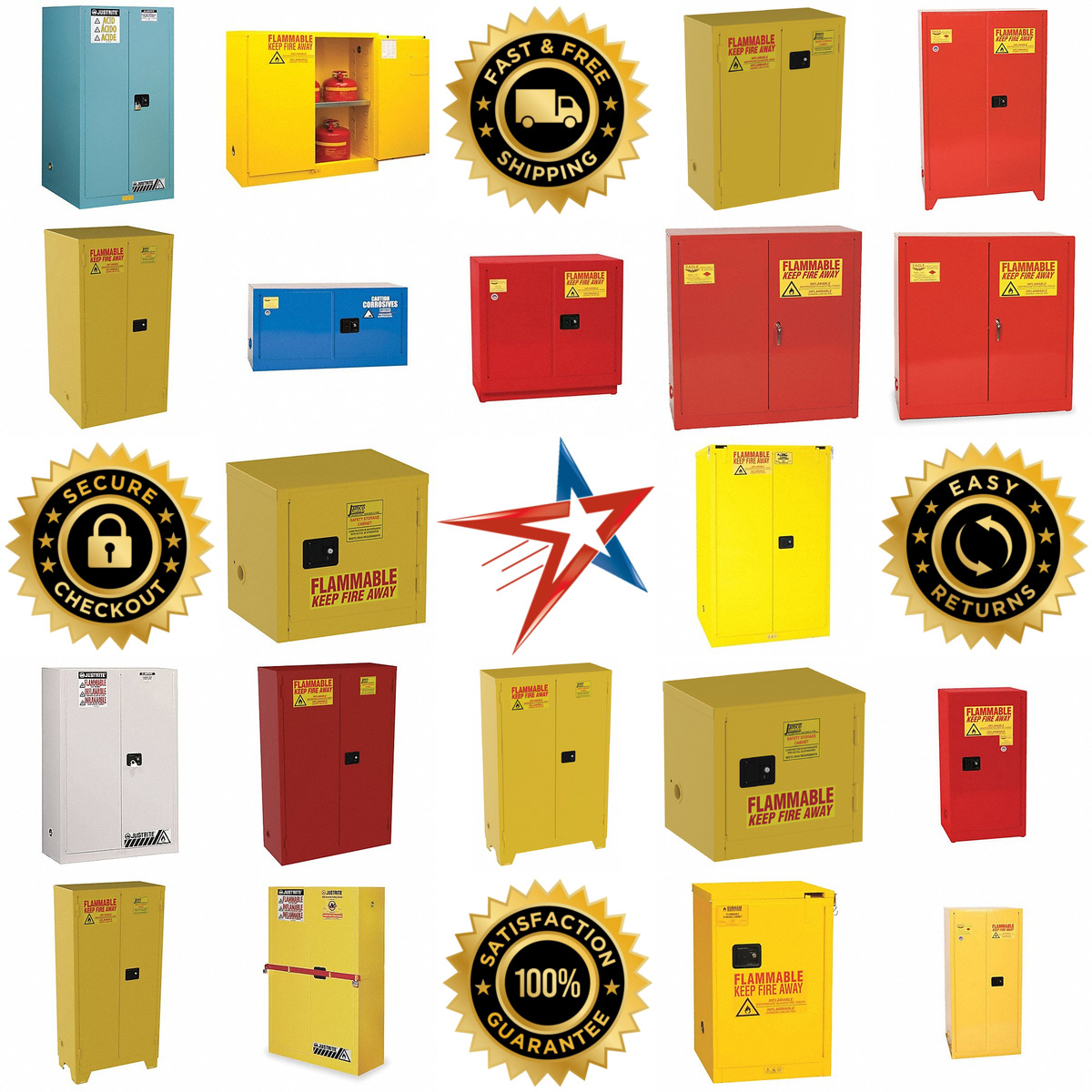 A selection of Hazardous Material Storage Cabinets products on GoVets