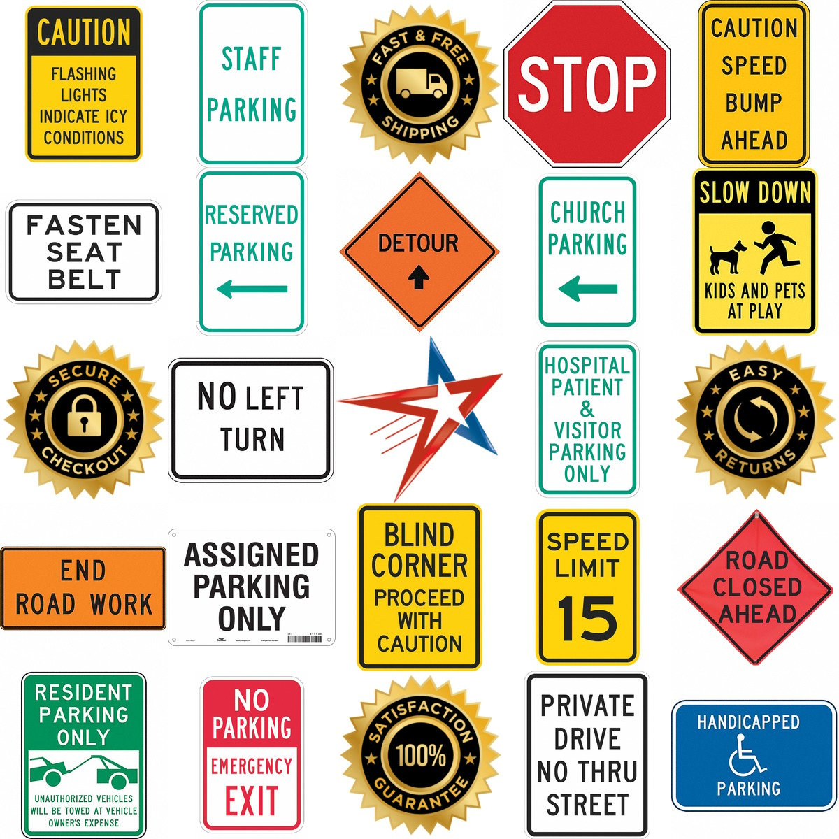 A selection of Road Construction Parking and Traffic Signs products on GoVets