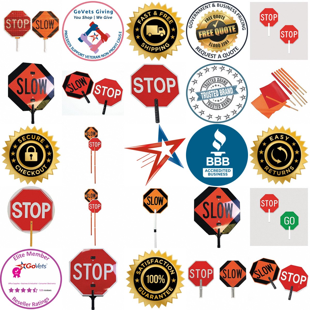 A selection of Paddle Signs products on GoVets