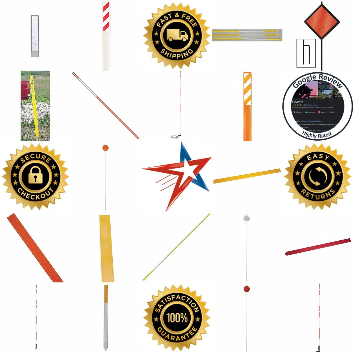 A selection of Property and Warning Markers products on GoVets