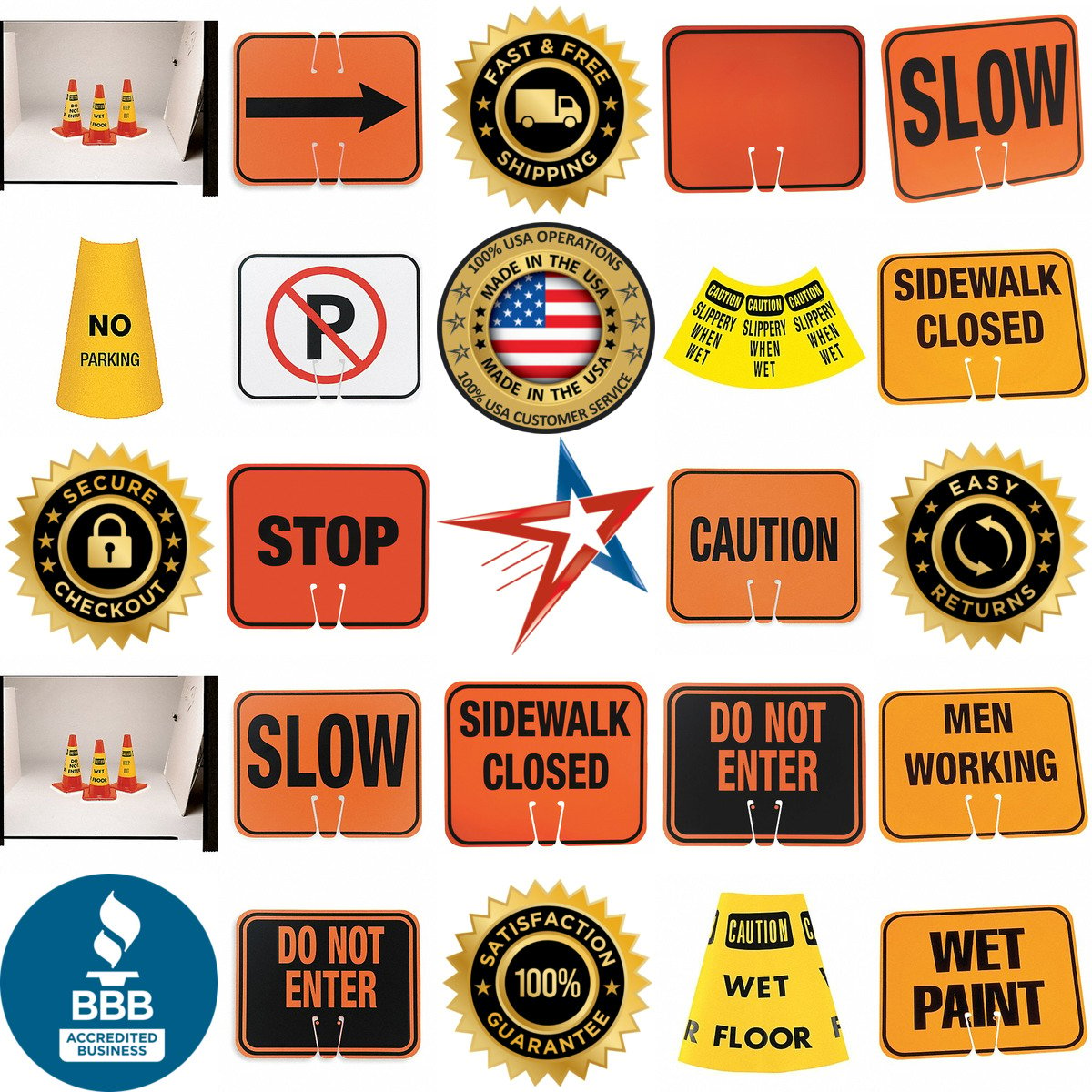 A selection of Traffic Cone Signs products on GoVets