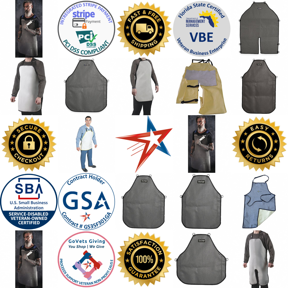 A selection of Cut and Puncture Resistant Aprons products on GoVets