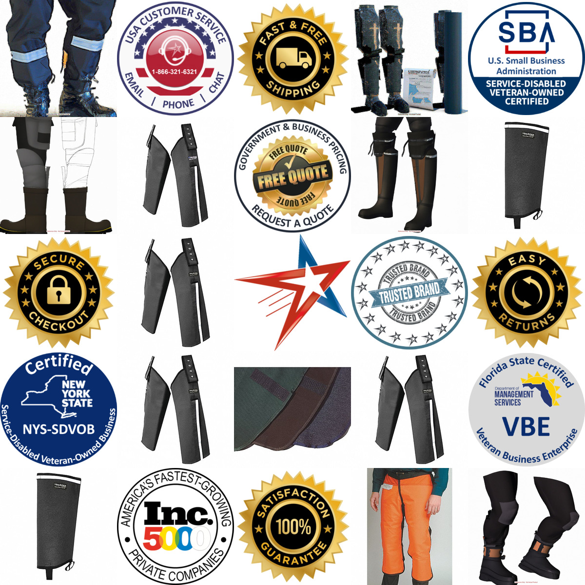 A selection of Cut and Puncture Resistant Chaps and Leg Gaiters products on GoVets