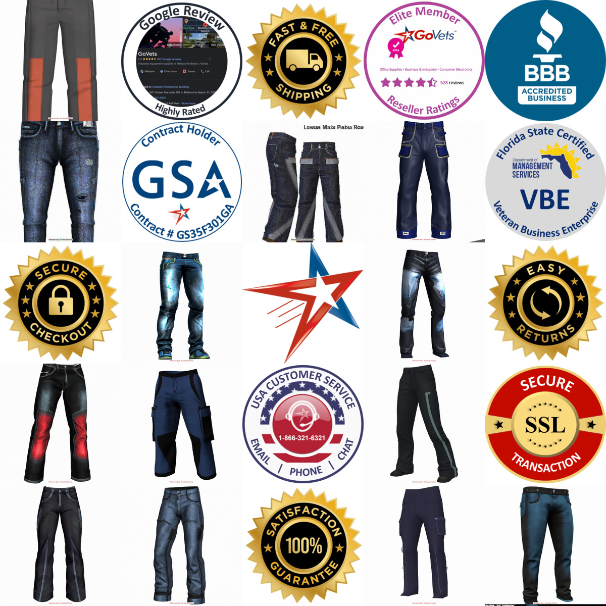 A selection of Cut and Puncture Resistant Pants products on GoVets