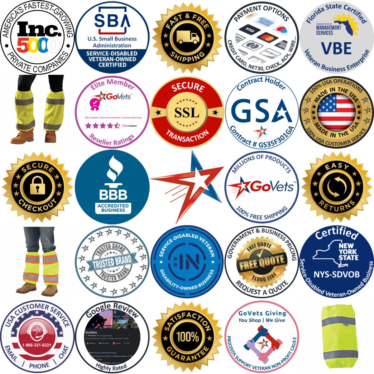 A selection of High Visibility Leg Gaiters products on GoVets