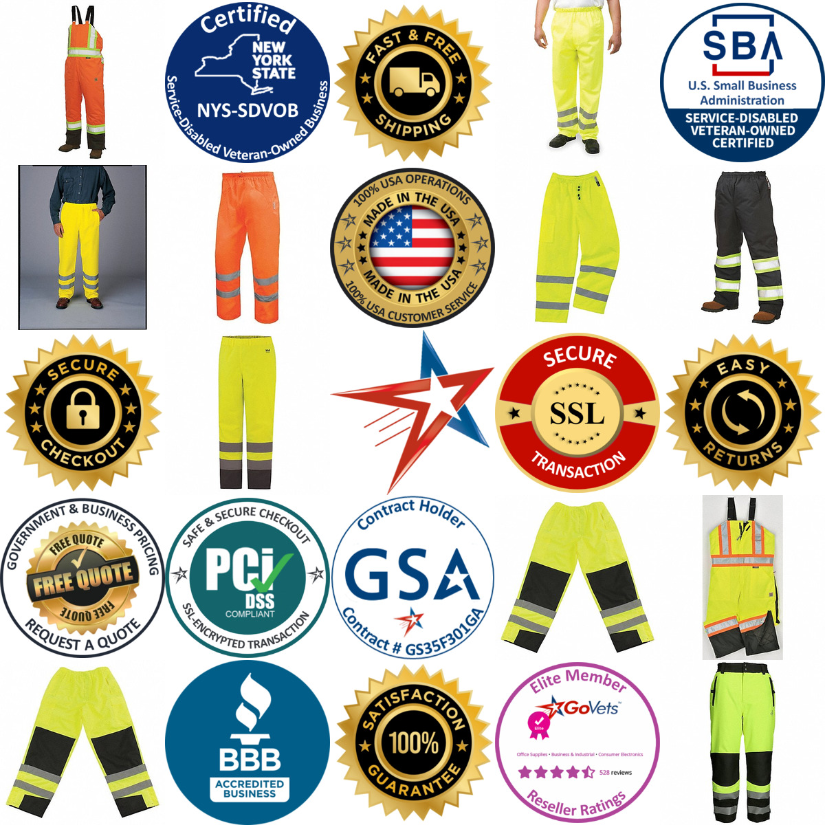 A selection of High Visibility Pants products on GoVets