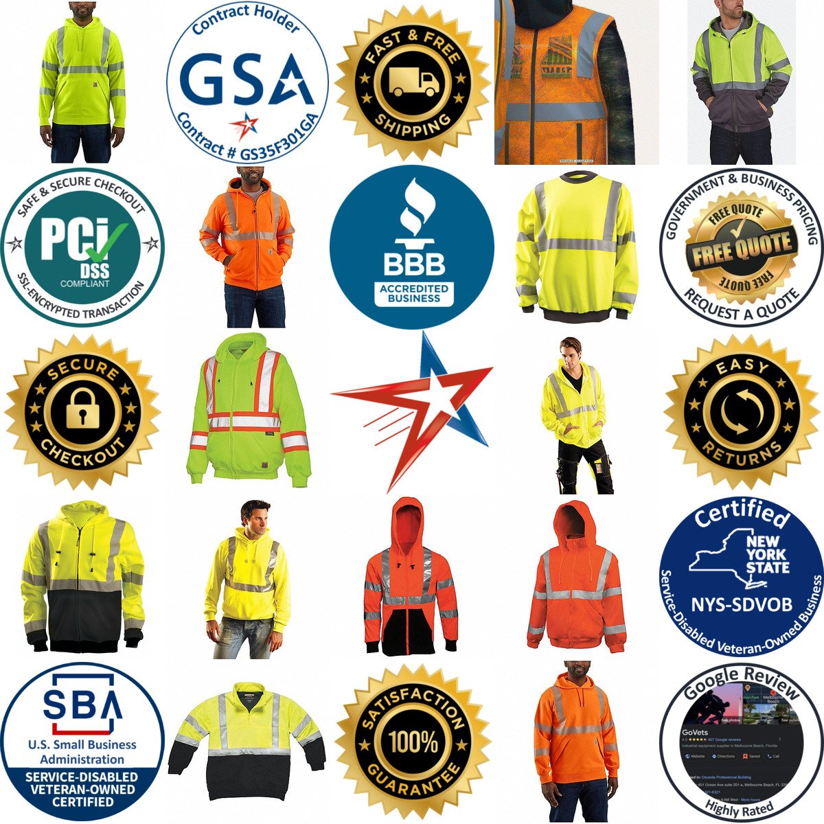 A selection of High Visibility Sweatshirts products on GoVets