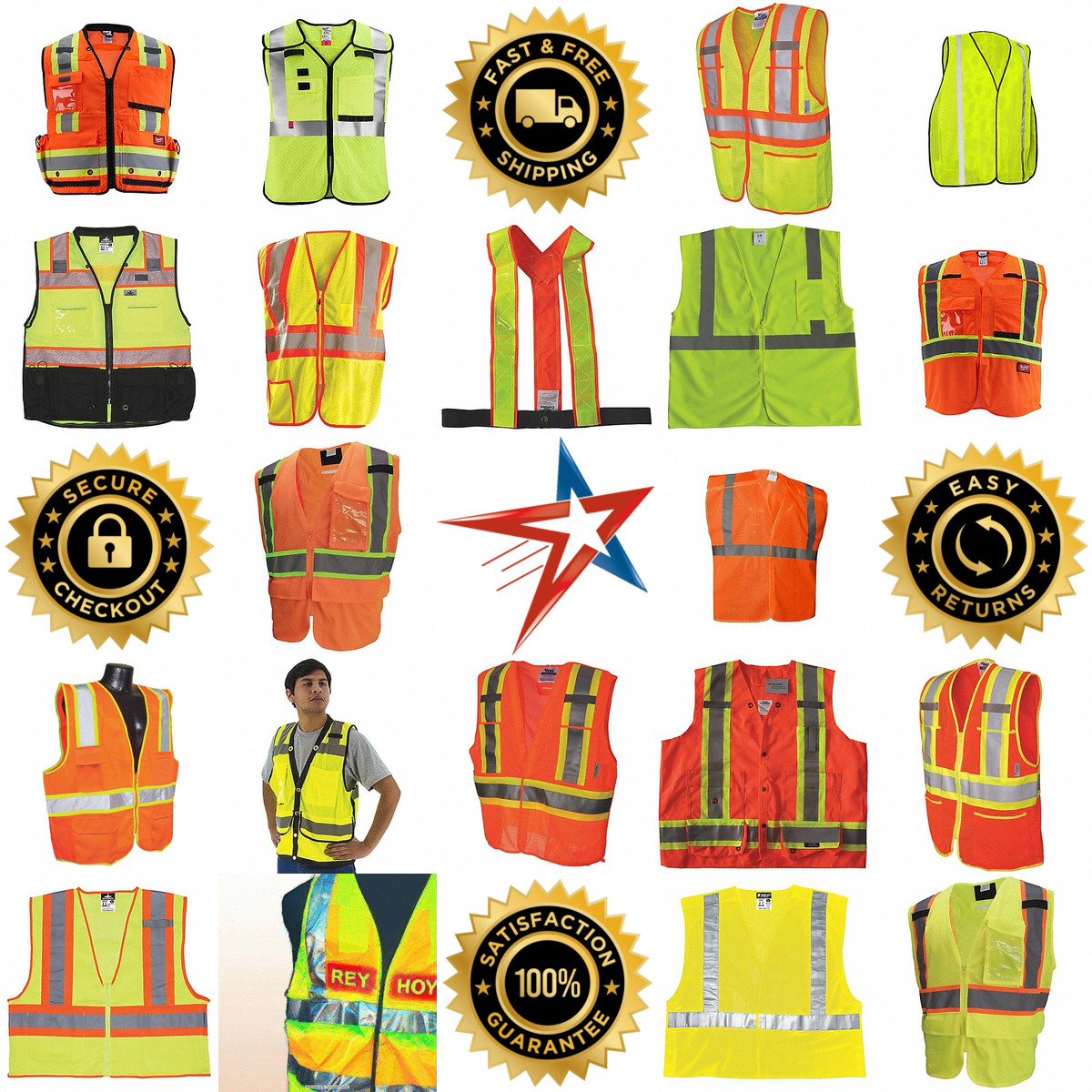 A selection of High Visibility Vests products on GoVets