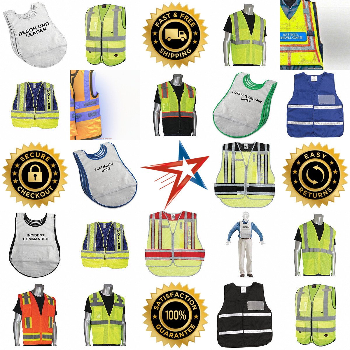 A selection of Public Safety Vests products on GoVets