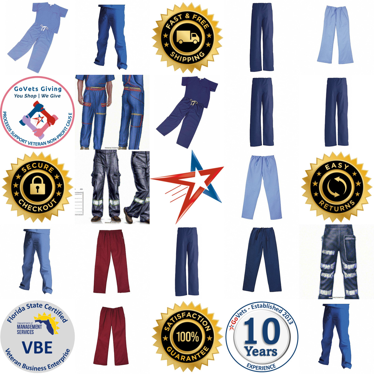 A selection of Scrub Pants products on GoVets