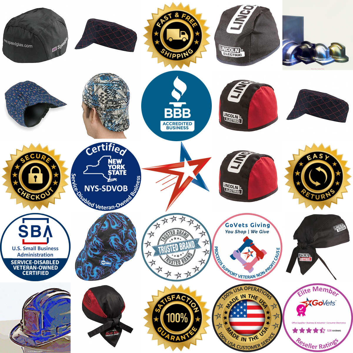 A selection of Welding Caps products on GoVets