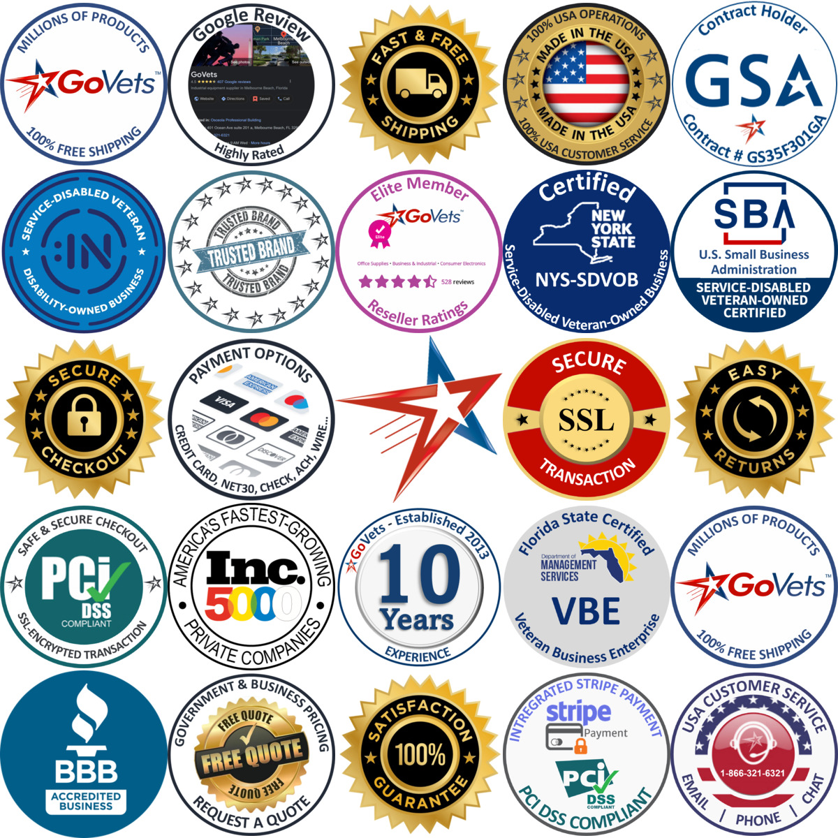 A selection of Hard Hat Labels and Emblems products on GoVets