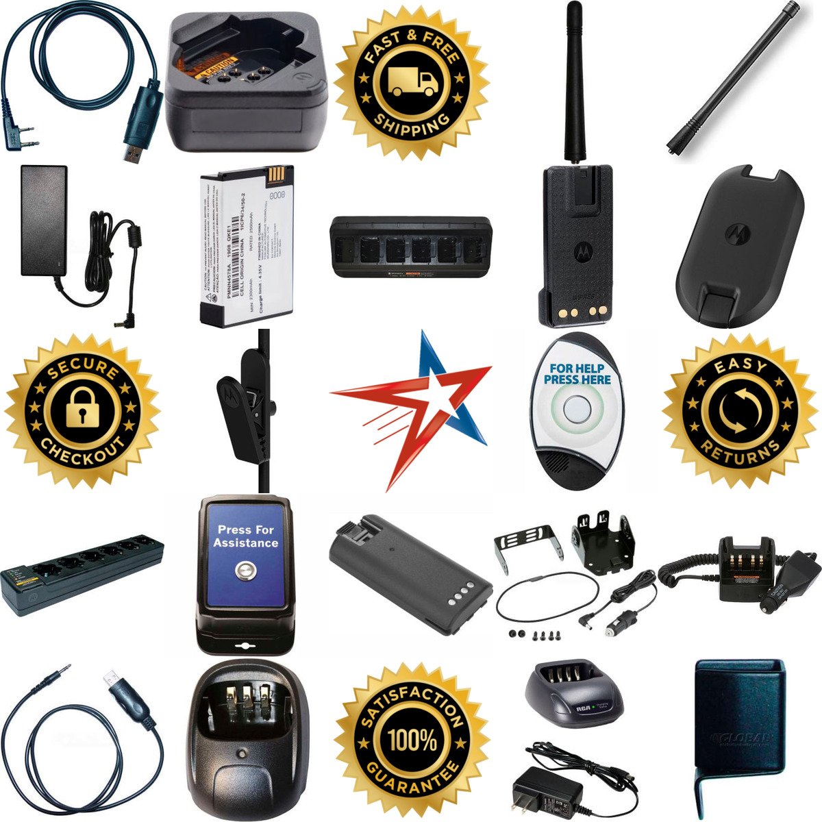 A selection of Two Way Radio Accessories products on GoVets