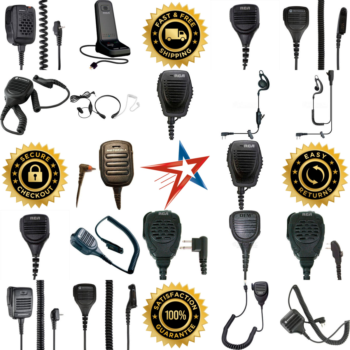 A selection of Two Way Radio Microphones products on GoVets