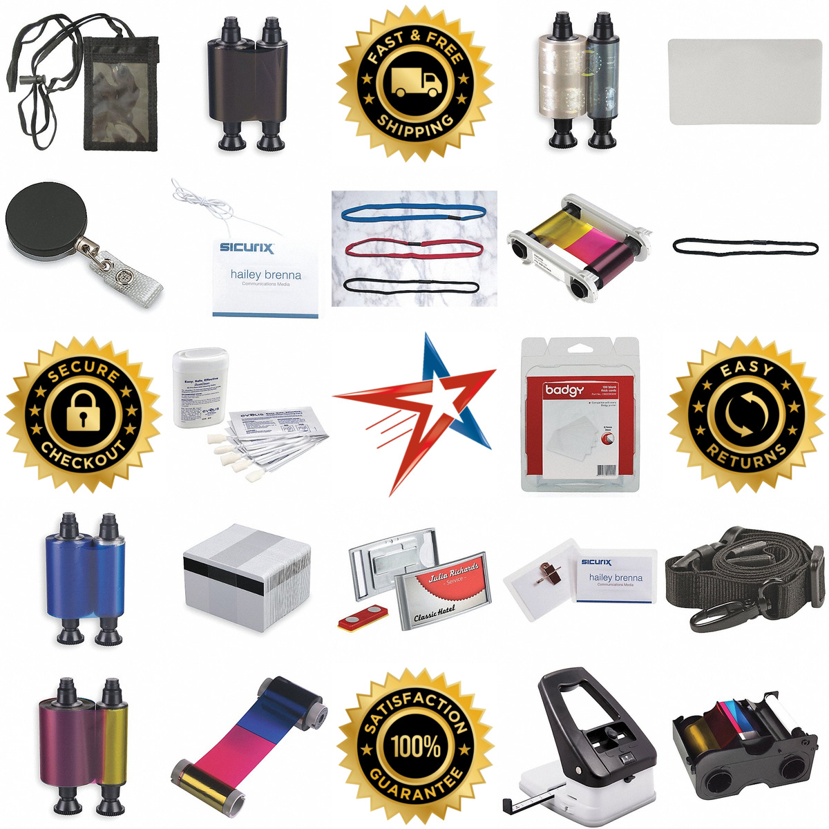 A selection of id Card Printer Accessories products on GoVets