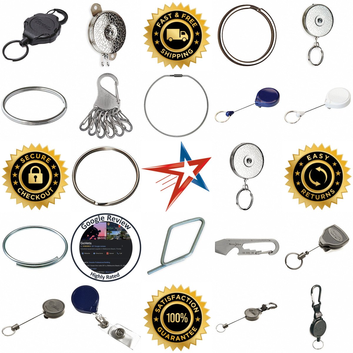 A selection of Key Rings products on GoVets