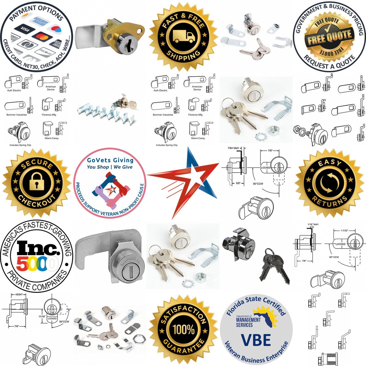 A selection of Mailbox Locks and Doors products on GoVets