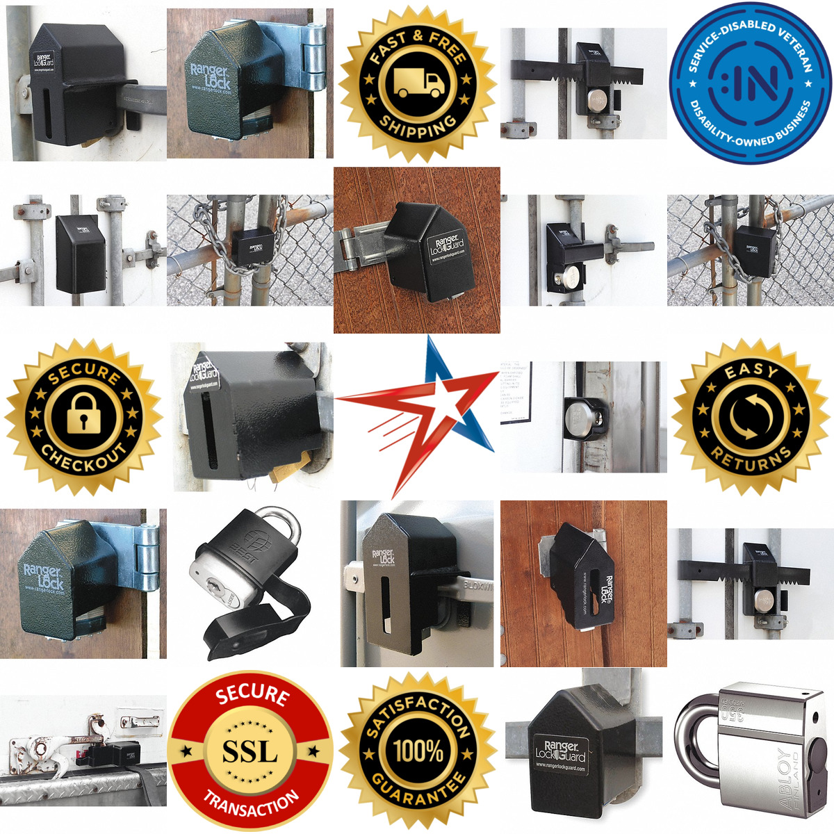 A selection of Padlock Guards products on GoVets