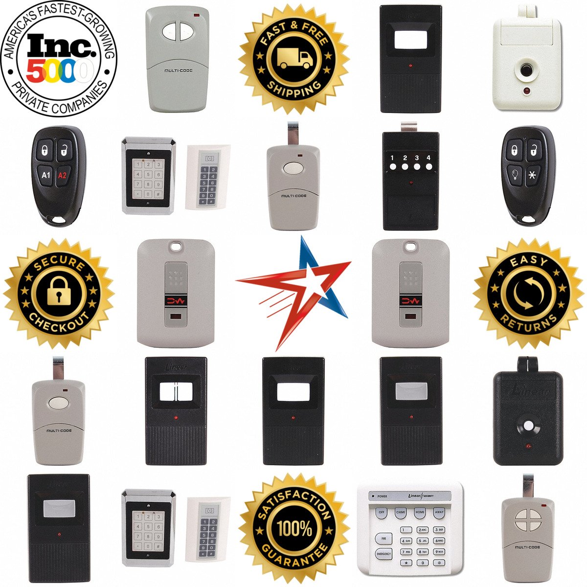 A selection of Access Control Remote Controls and Key Fobs products on GoVets