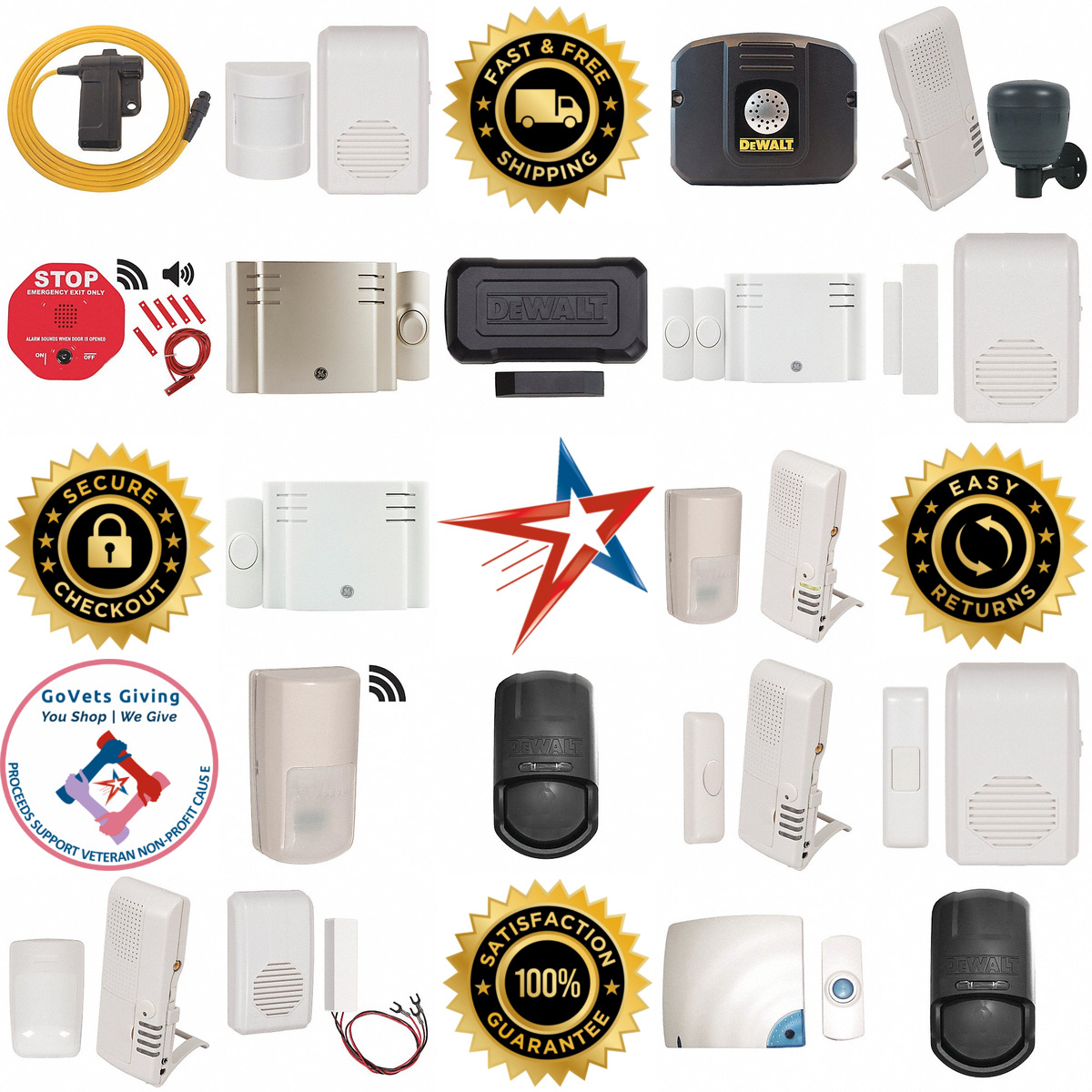 A selection of Wireless Alarms products on GoVets