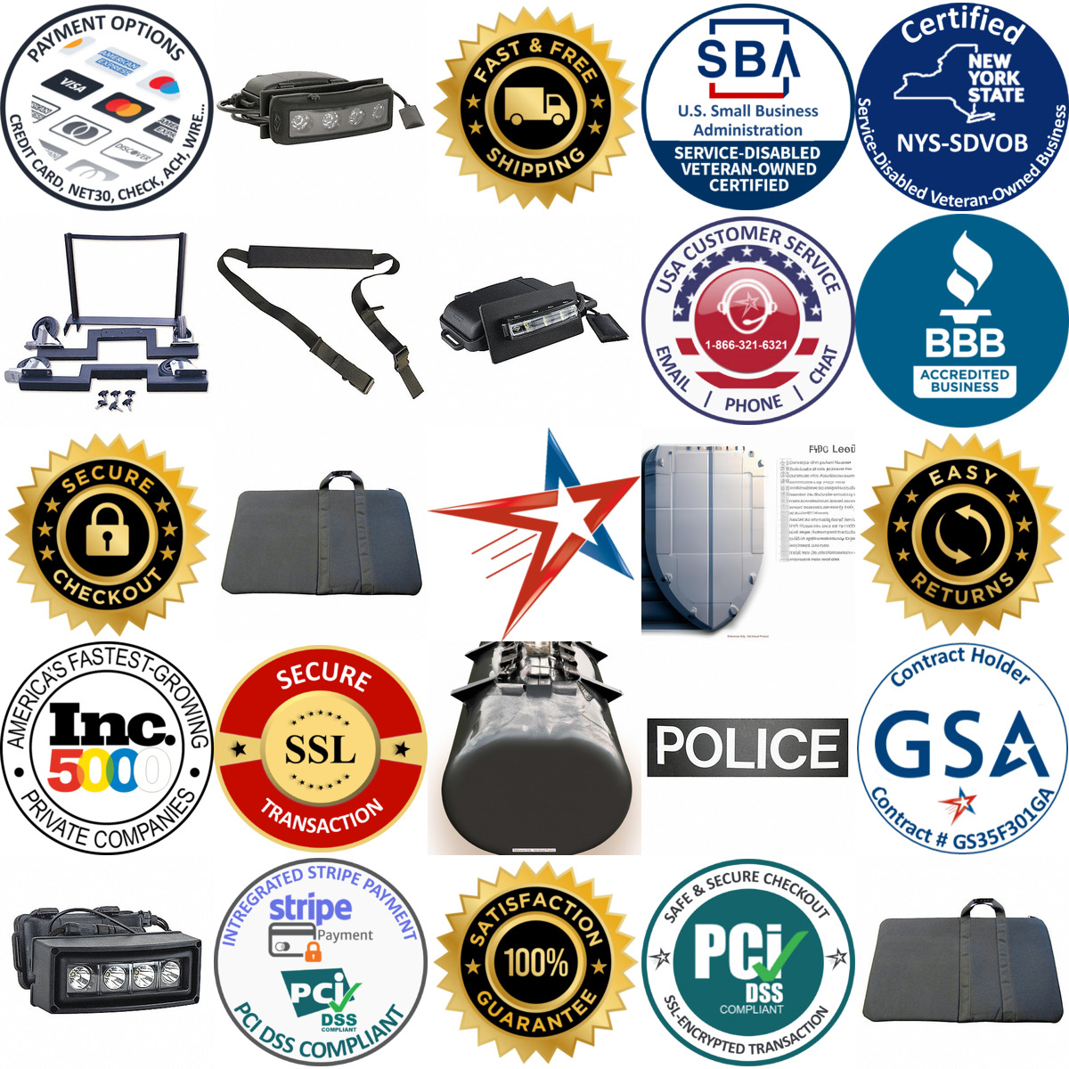 A selection of Ballistic Shield Accessories products on GoVets