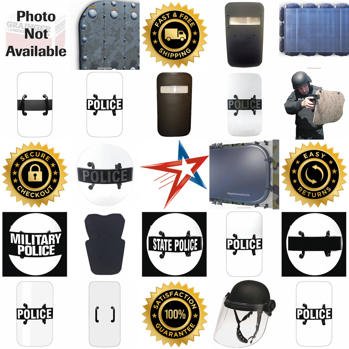 A selection of Ballistic and Riot Shields products on GoVets