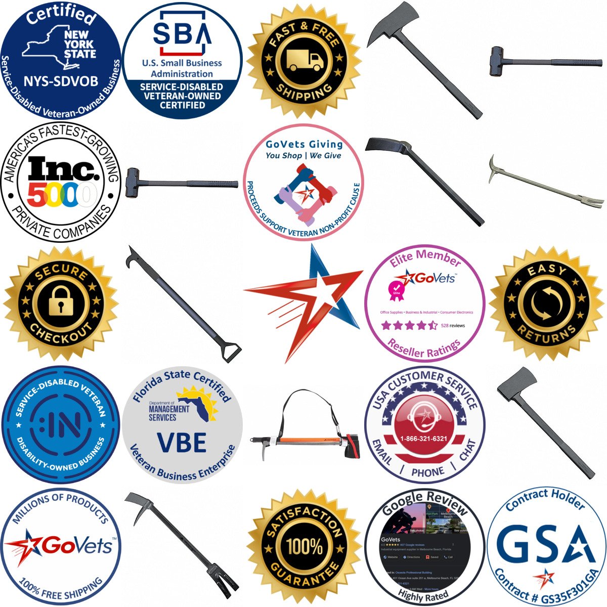 A selection of Forcible Entry Tools products on GoVets