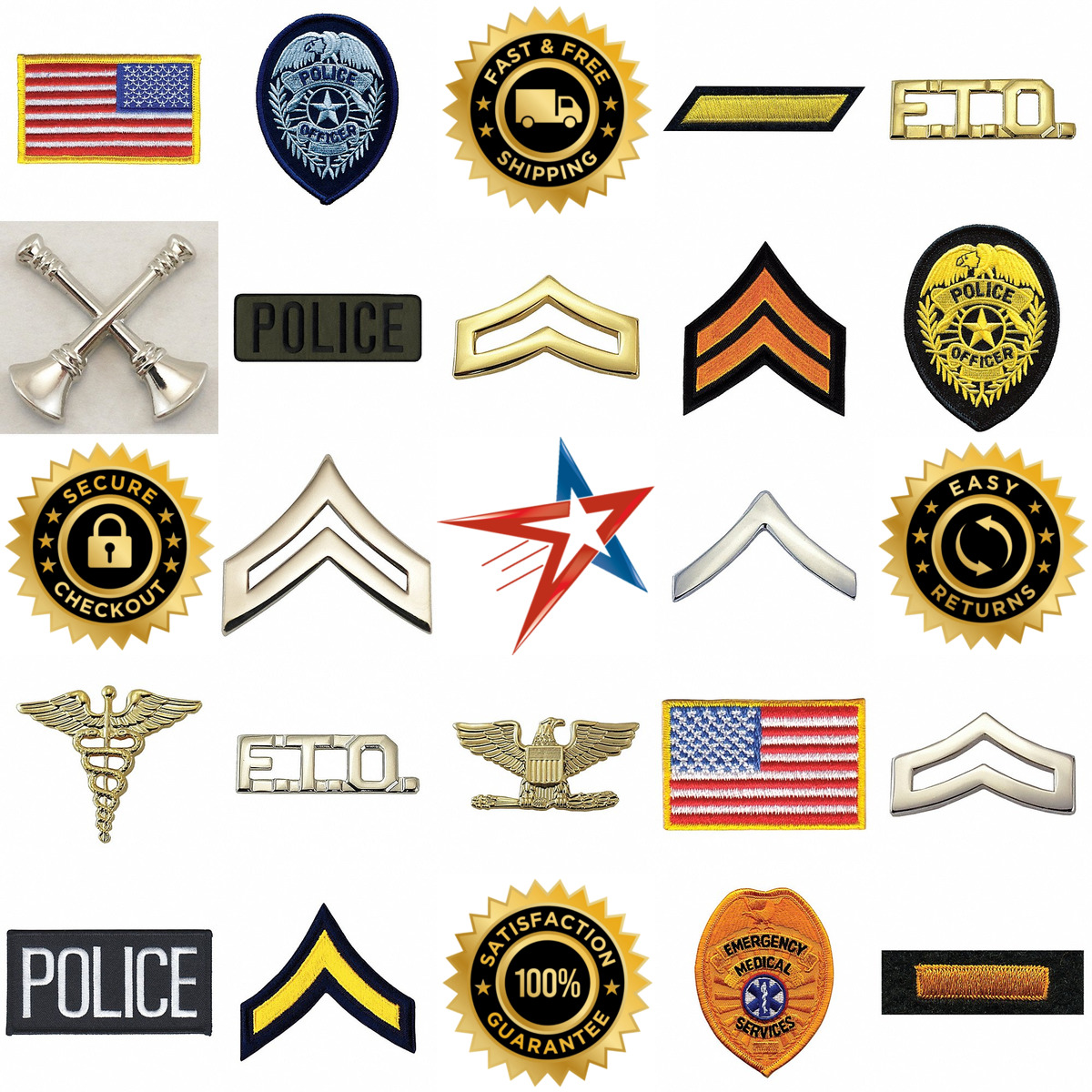 A selection of Uniform Patches and Emblems products on GoVets