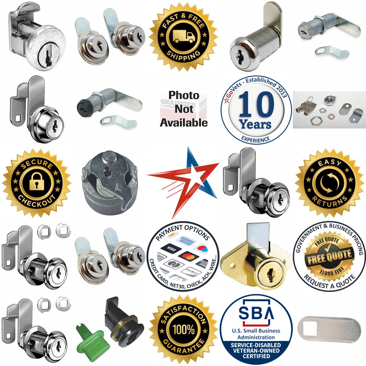 A selection of Keyed Cam Locks products on GoVets