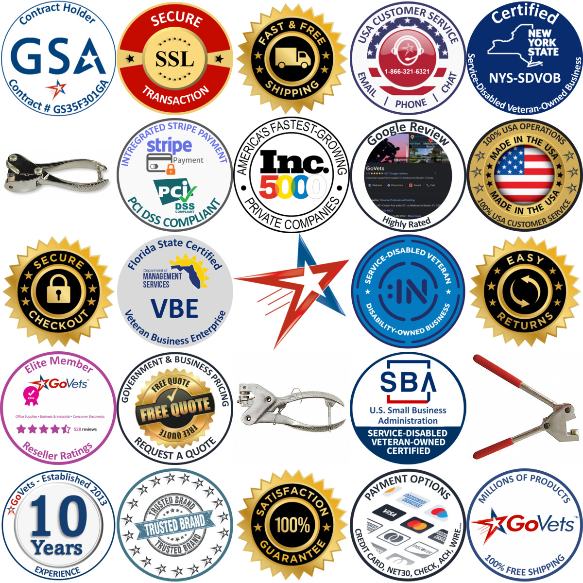 A selection of Security Seal Presses products on GoVets