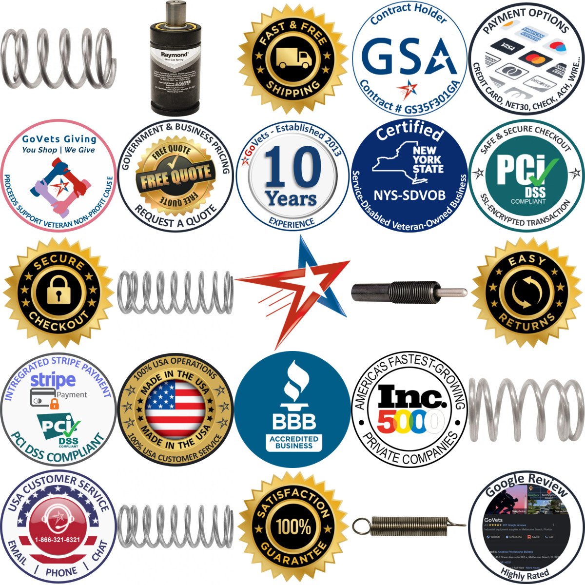 A selection of Springs products on GoVets