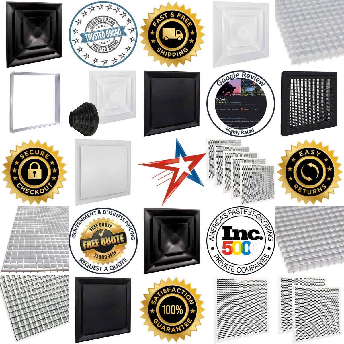 A selection of American Louver products on GoVets