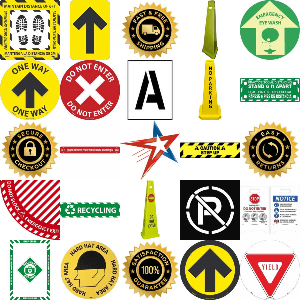 A selection of Floor Signs and Stencils products on GoVets