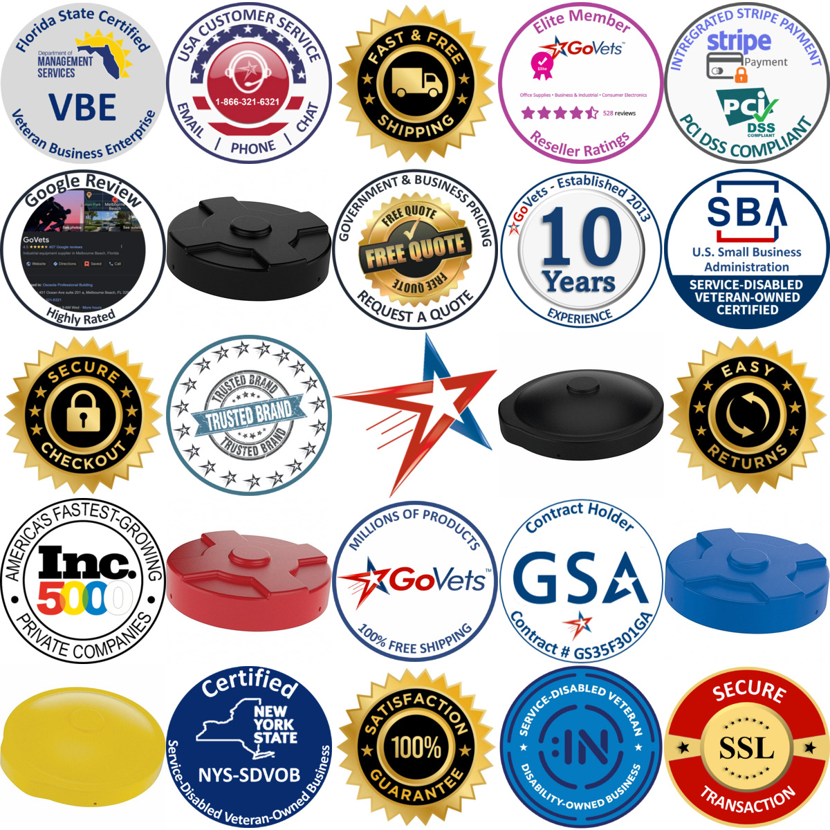 A selection of Trash Can and Recycling Container Lids products on GoVets