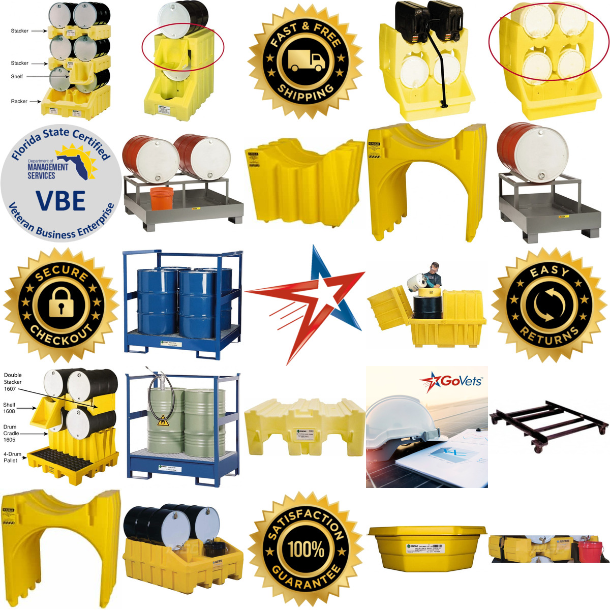 A selection of Drum Dispensing and Collection Workstations products on GoVets