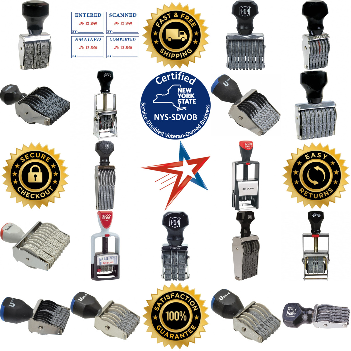 A selection of Numbering Stamps products on GoVets