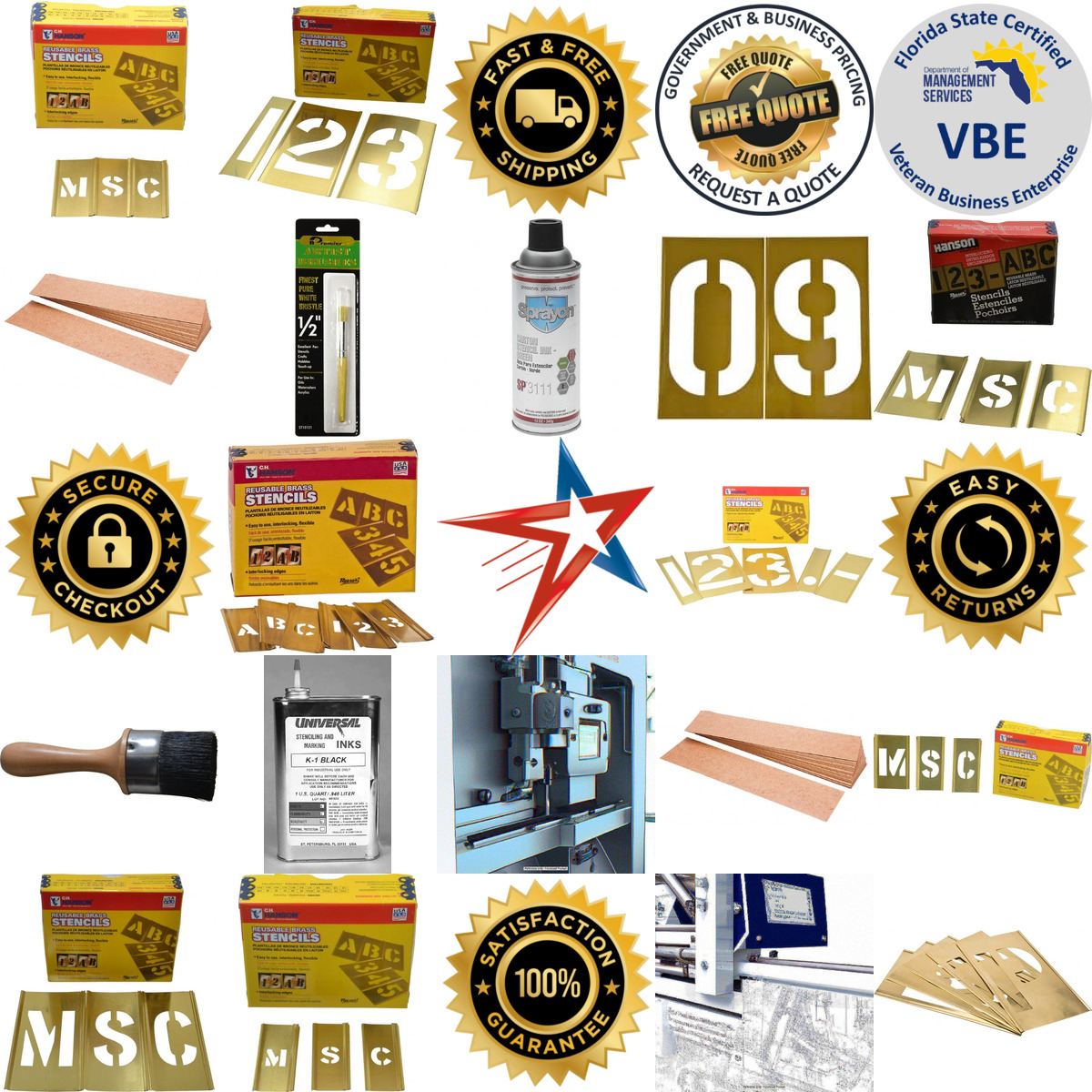 A selection of Stencils and Accessories products on GoVets