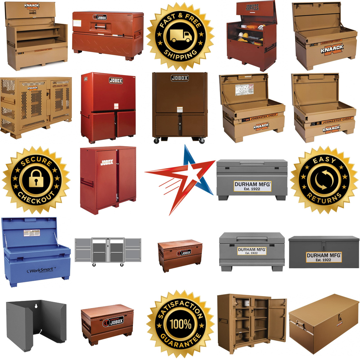 A selection of Job Site Tool Storage products on GoVets