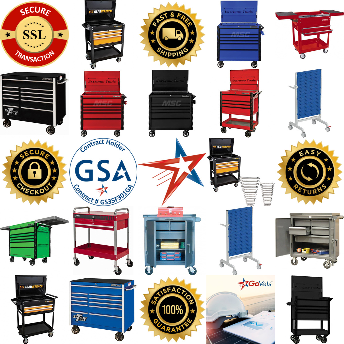 A selection of Tool Storage Carts products on GoVets