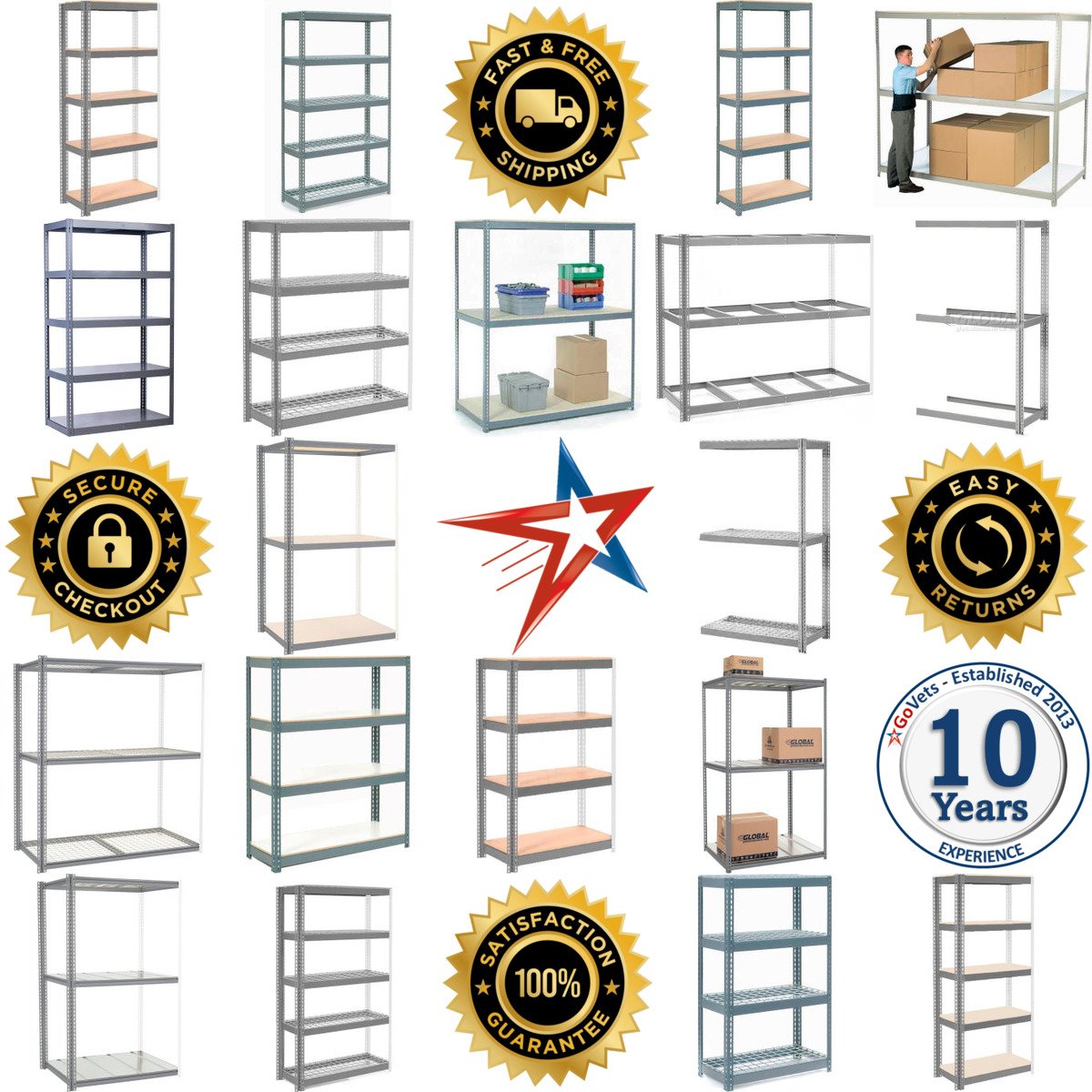 A selection of Extra Heavy Duty Boltless Shelving products on GoVets