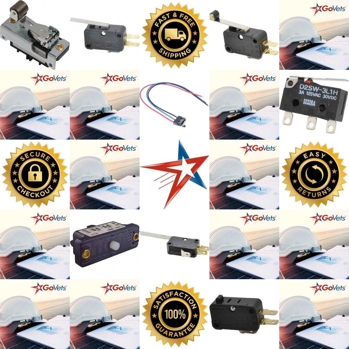 A selection of Snap Action Switches and Accessories products on GoVets