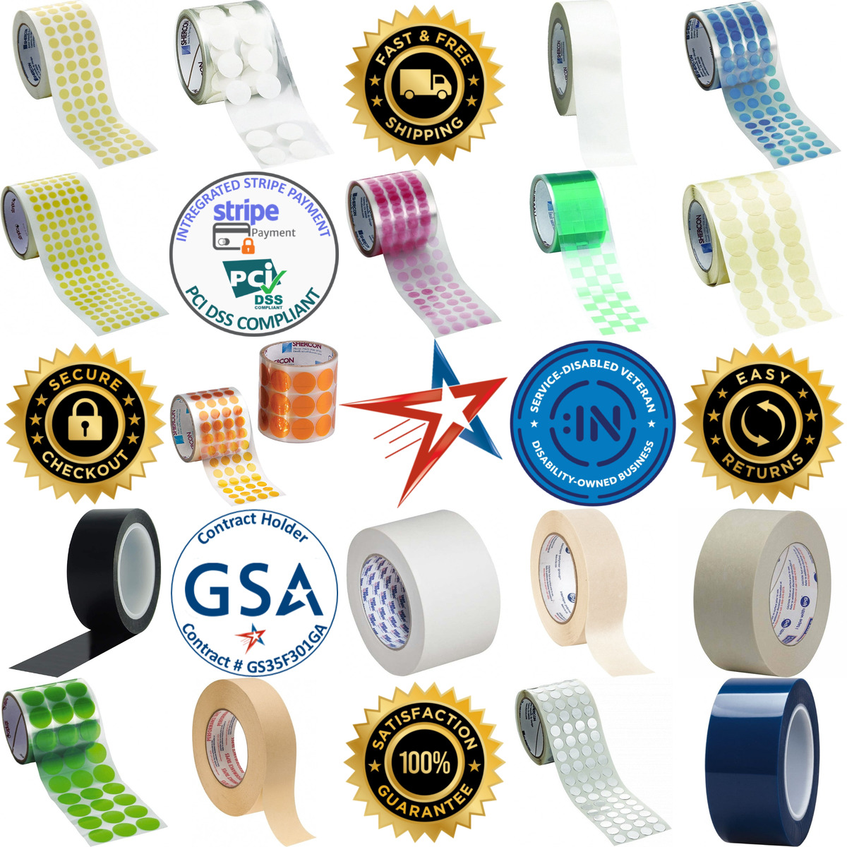 A selection of Masking and Painters Tape products on GoVets