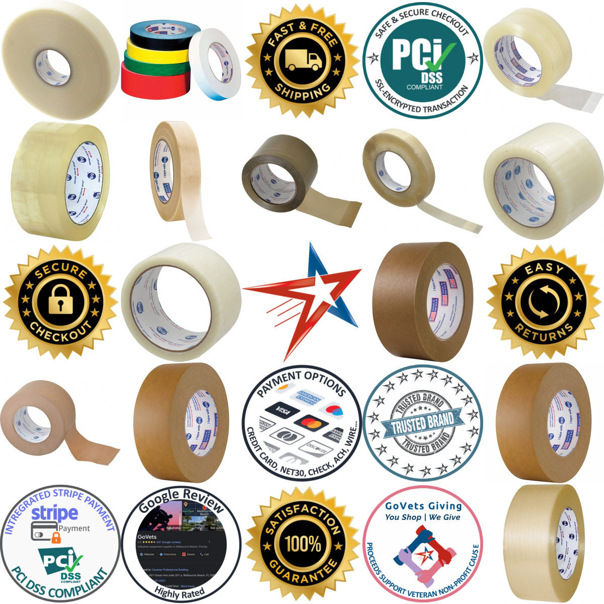 A selection of Intertape products on GoVets