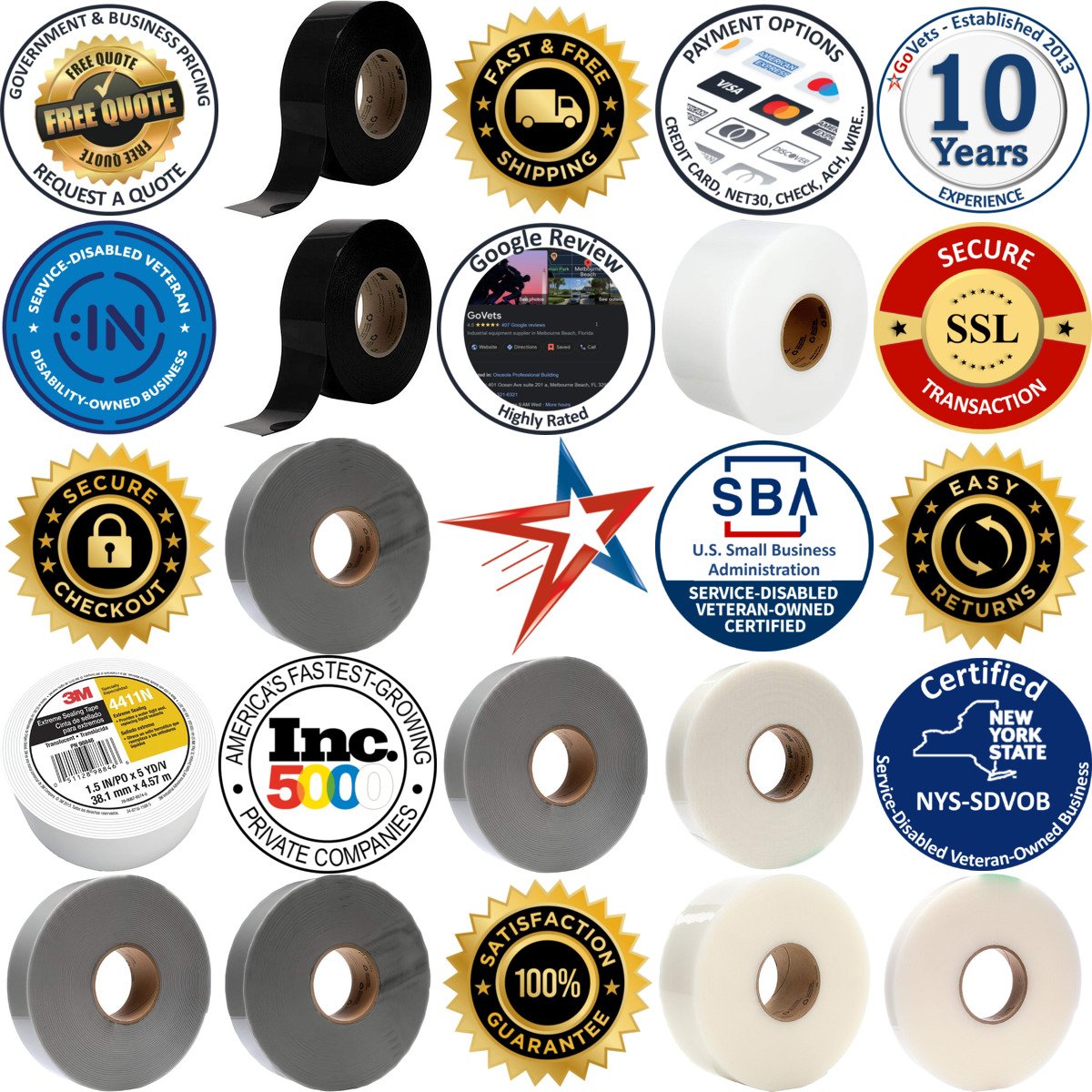 A selection of Sealant Tape products on GoVets