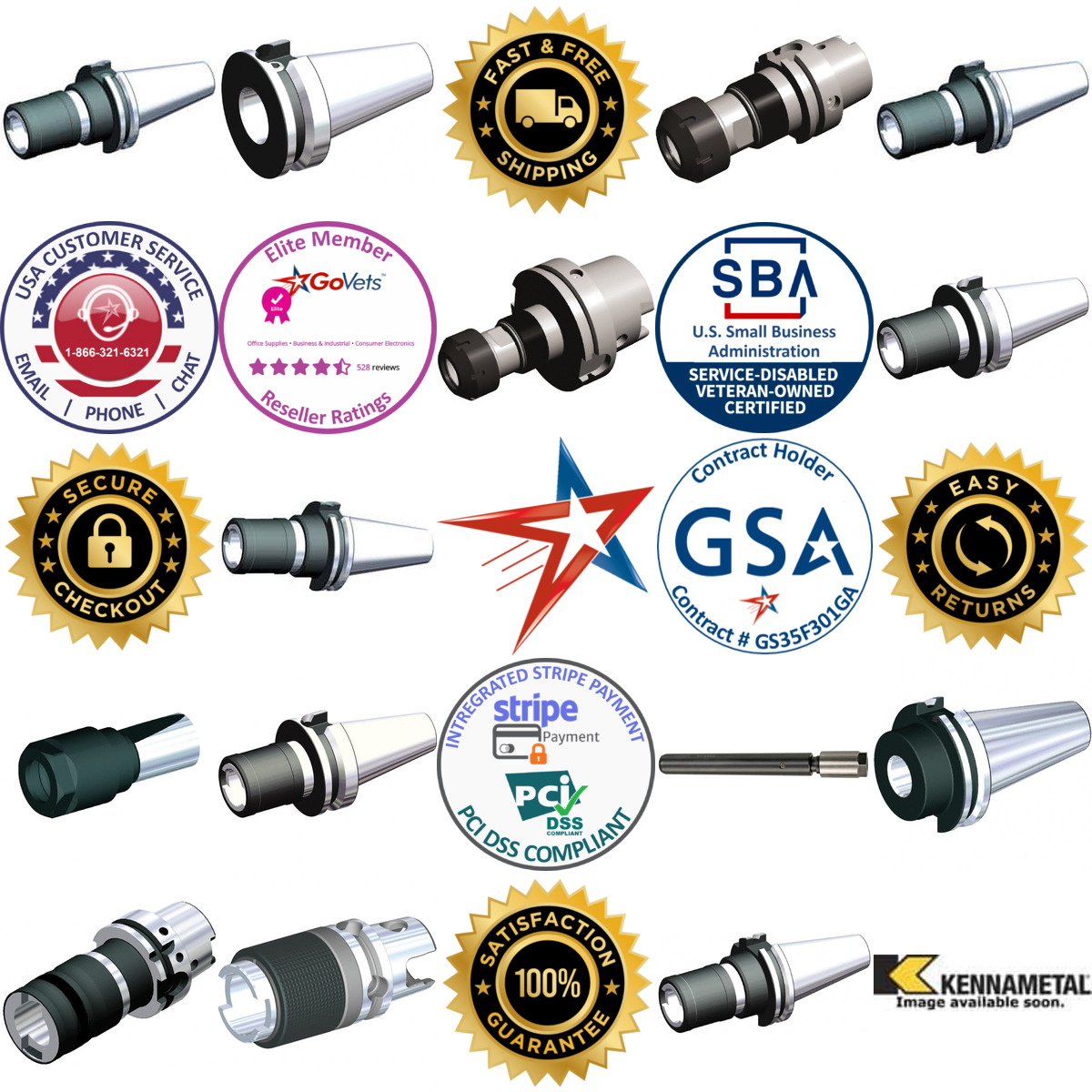 A selection of Kennametal products on GoVets